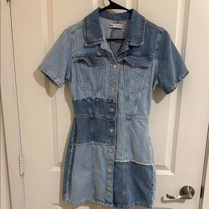 Patchwork Denim Dress